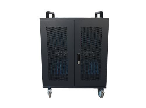 Avtek Charging Cart 32 – mobilna szafka do ładowania laptopów, widok z przodu