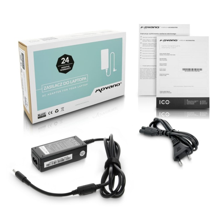 Zasilacz Movano 19.5v 2.31a (4.5x3.0 pin) - DELL